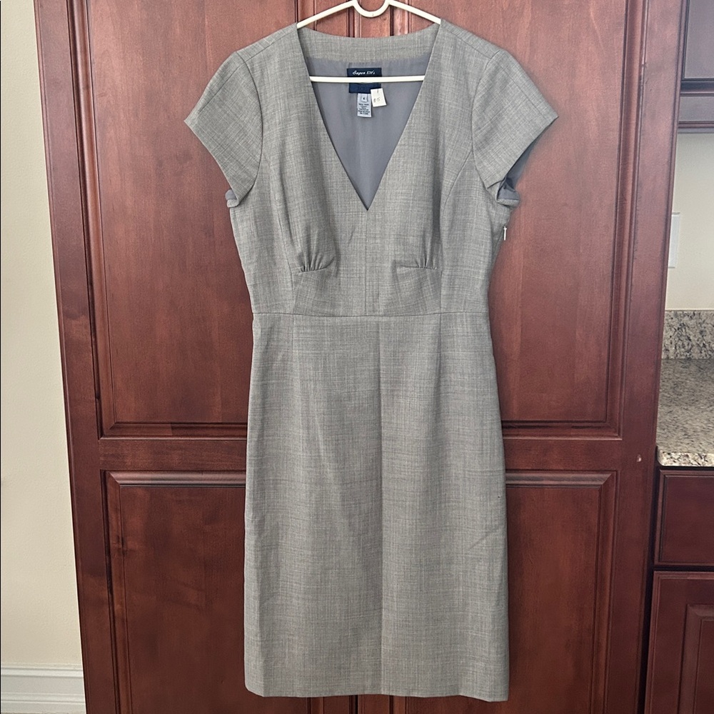 Gray Cap Sleeve Dress